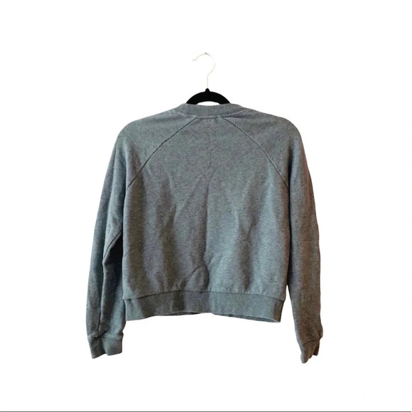 Vans Heather Gray Icon Pullover Cropped Sweatshirt Xsmall Women’s - Picture 6 of 9